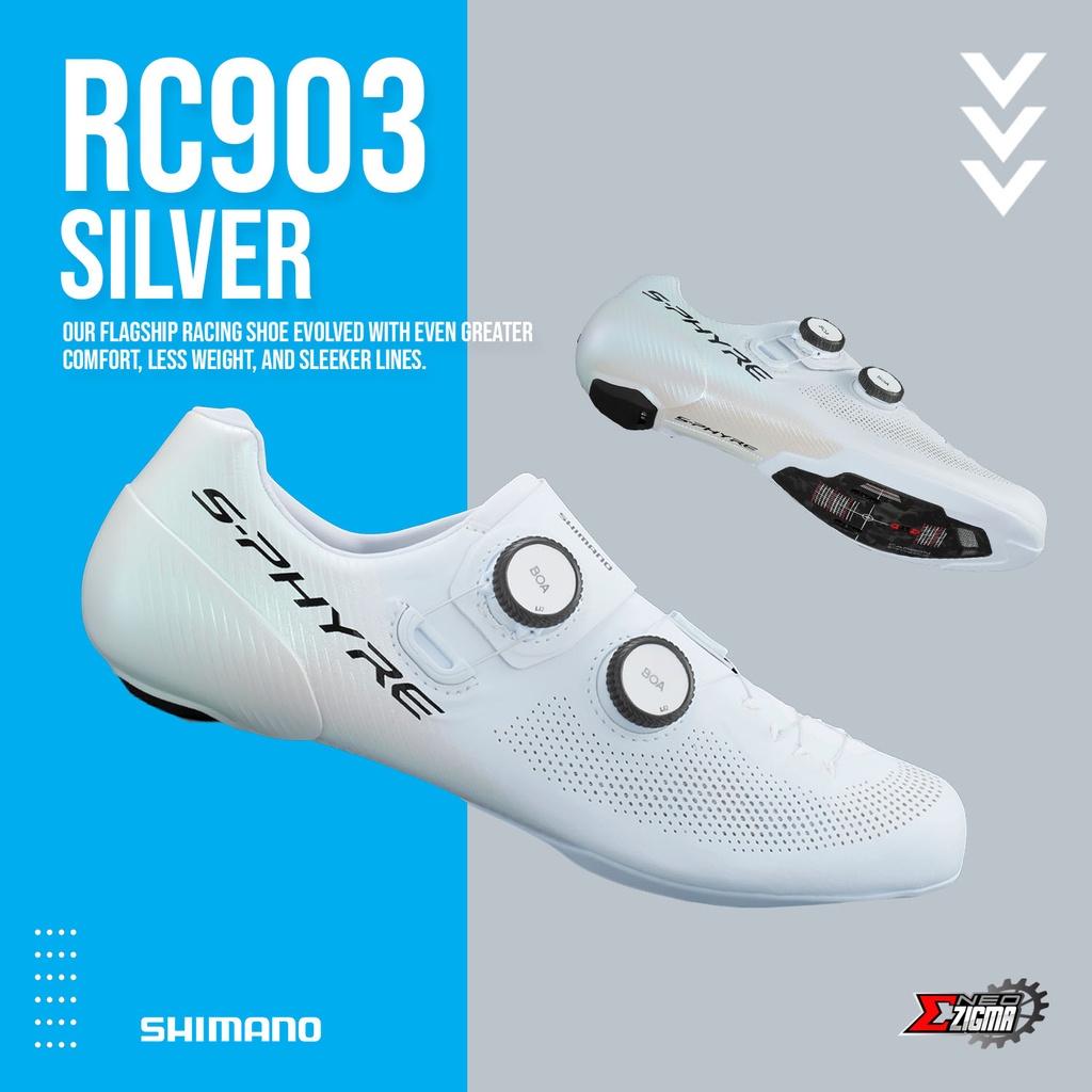 Shoes Road SHIMANO On-road/Road Competition/S-phyre RC903S Wide Men BOA Silver