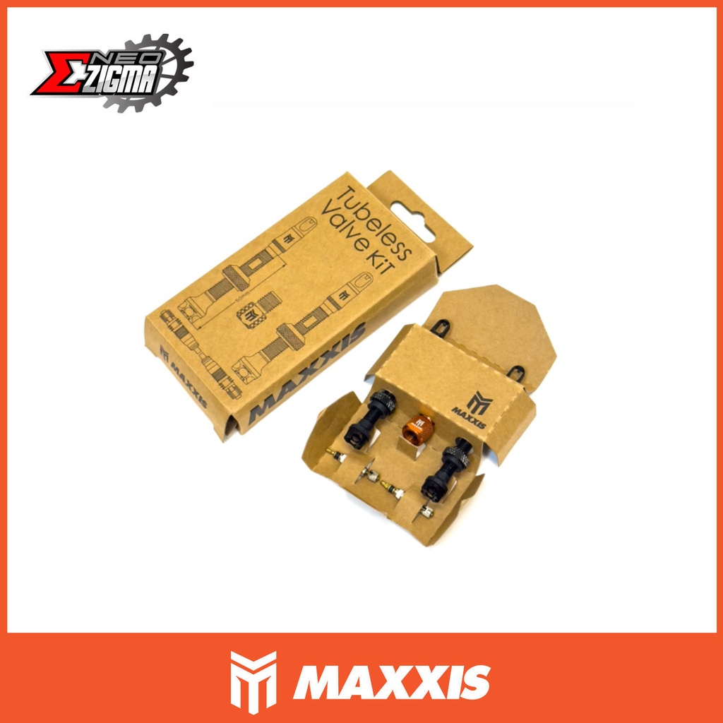 Valve Kit MAXXIS 50mm For Tubeless Rim (2Pcs with Cap & Spare Valve Core)