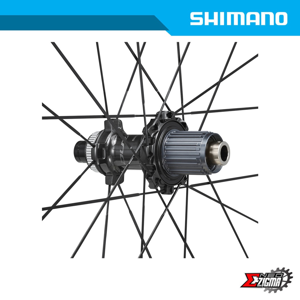 Wheel Set Road SHIMANO Dura-Ace WH-R9270-C60-HR-TL 12mm E-thru Tubeless Disc Brake Clincher Full Carbon For 12-Spd 100/142mm Ind. Pack EWHR9270C60LFEREDB