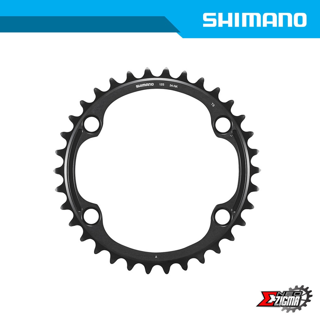 Chainring Road SHIMANO Dura-Ace FC-R9200 34T-NK 50x34T 12-Spd Ind. Pack Y0MZ34000