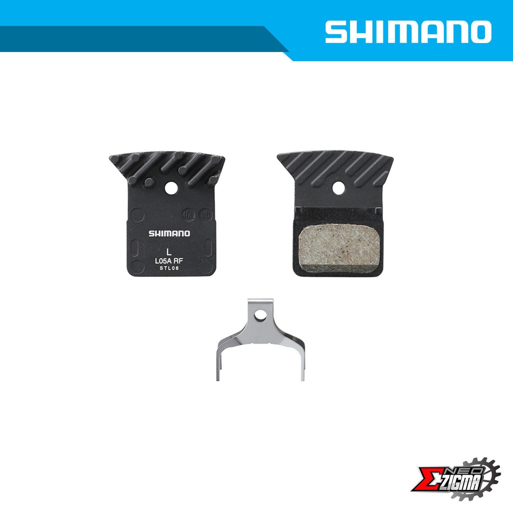 Disc Brake Pad Road SHIMANO Others L05A-RF Resin w/ Fin For Road Disc Brake Semi-bulk Pack (25pairs/pack) EBPL05ARFBS