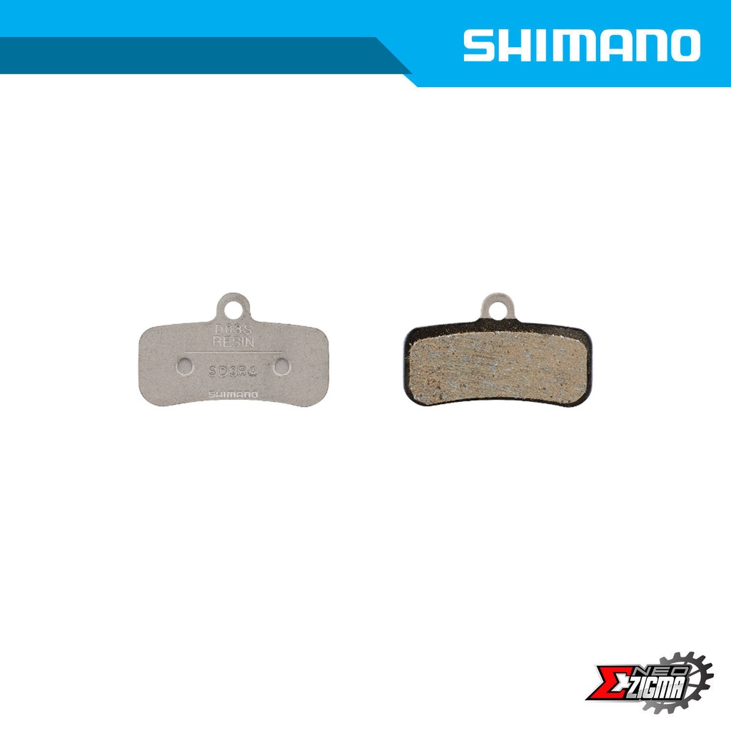 Disc Brake Pad SHIMANO D03S-RX Resin For M8020/M820/M640/M6120 Semi-bulk Pack (25pairs/pack) EBPD03SRXBS