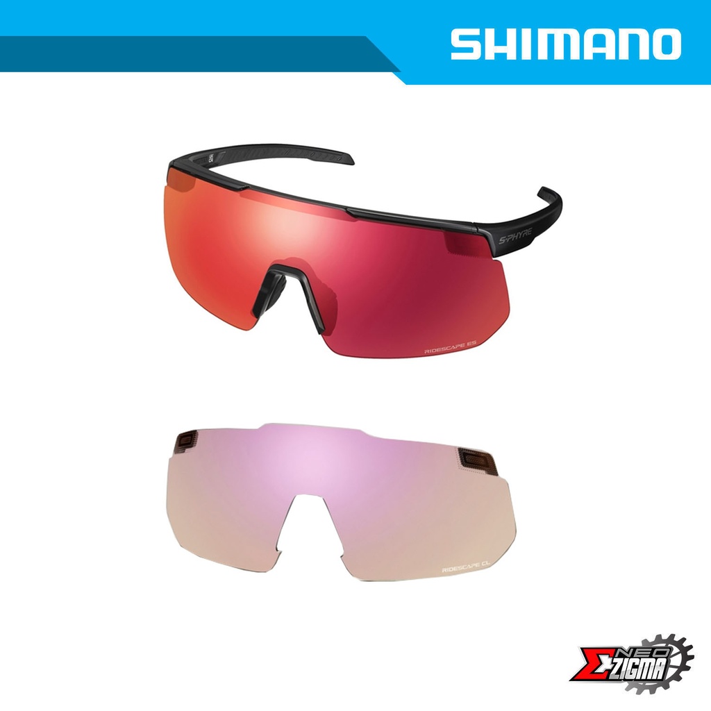 Eyewear SHIMANO S-PHYRE CE-SPHR2RD Ridescape Road w/ Ridescape Cloudy Spare Lens