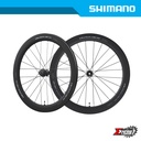 Wheel Set Road SHIMANO Dura-Ace WH-R9270-C60-HR-TL 12mm E-thru Tubeless Disc Brake Clincher Full Carbon For 12-Spd 100/142mm Ind. Pack EWHR9270C60LFEREDB