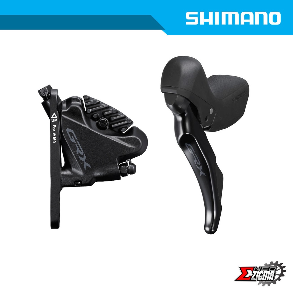 Disc Brake Assembly Gravel SHIMANO GRX BR/ST-RX400 10-Spd 160mm Rotor J-kit w/ Fin, Front Ind. Pack IRX400DLF6SC100A