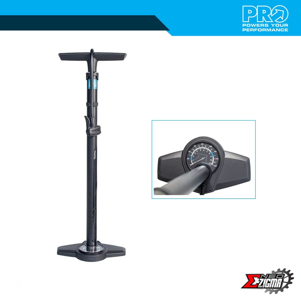 Floor Pump PRO Touring Steel Barrel, Gauge PRPU0080