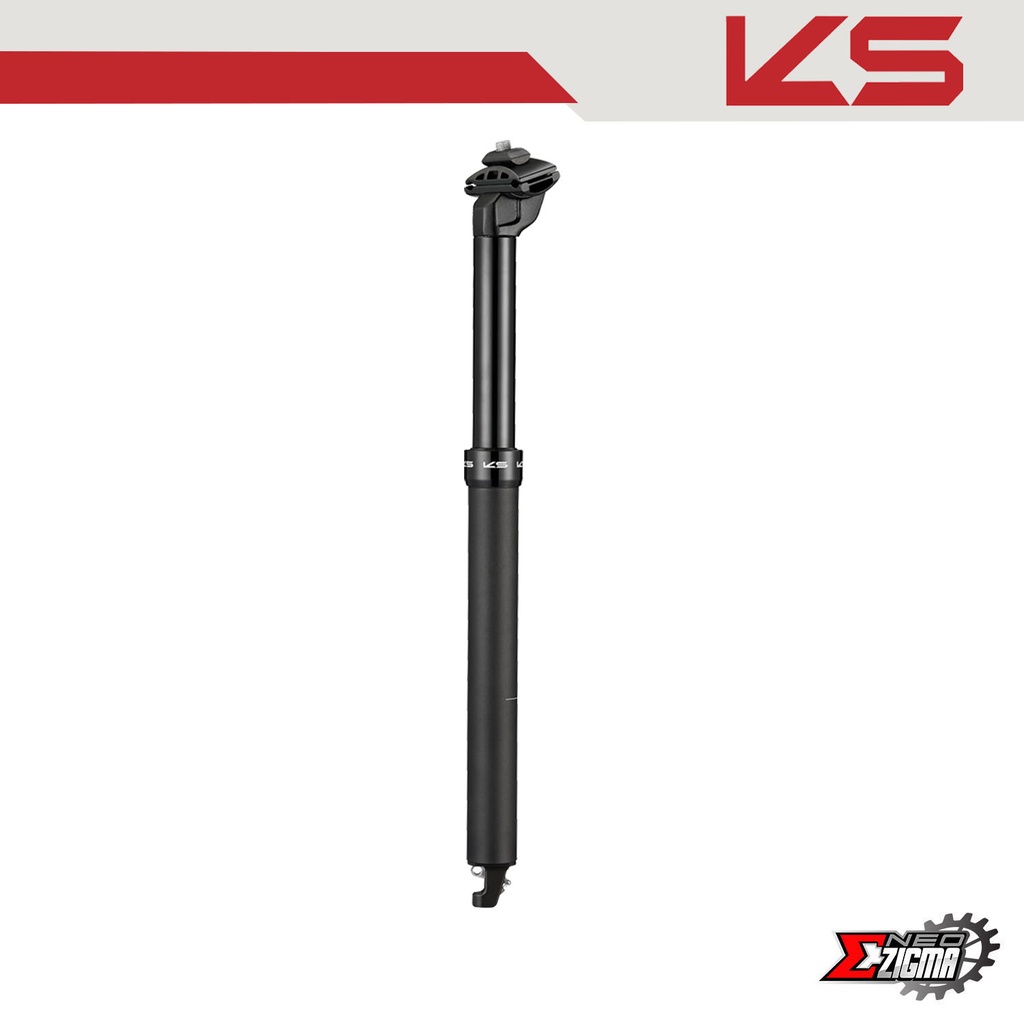 Dropper Post 27.2 KS E-TENi 400/100mm Internal Routing w/ Remote C250-100-27.2