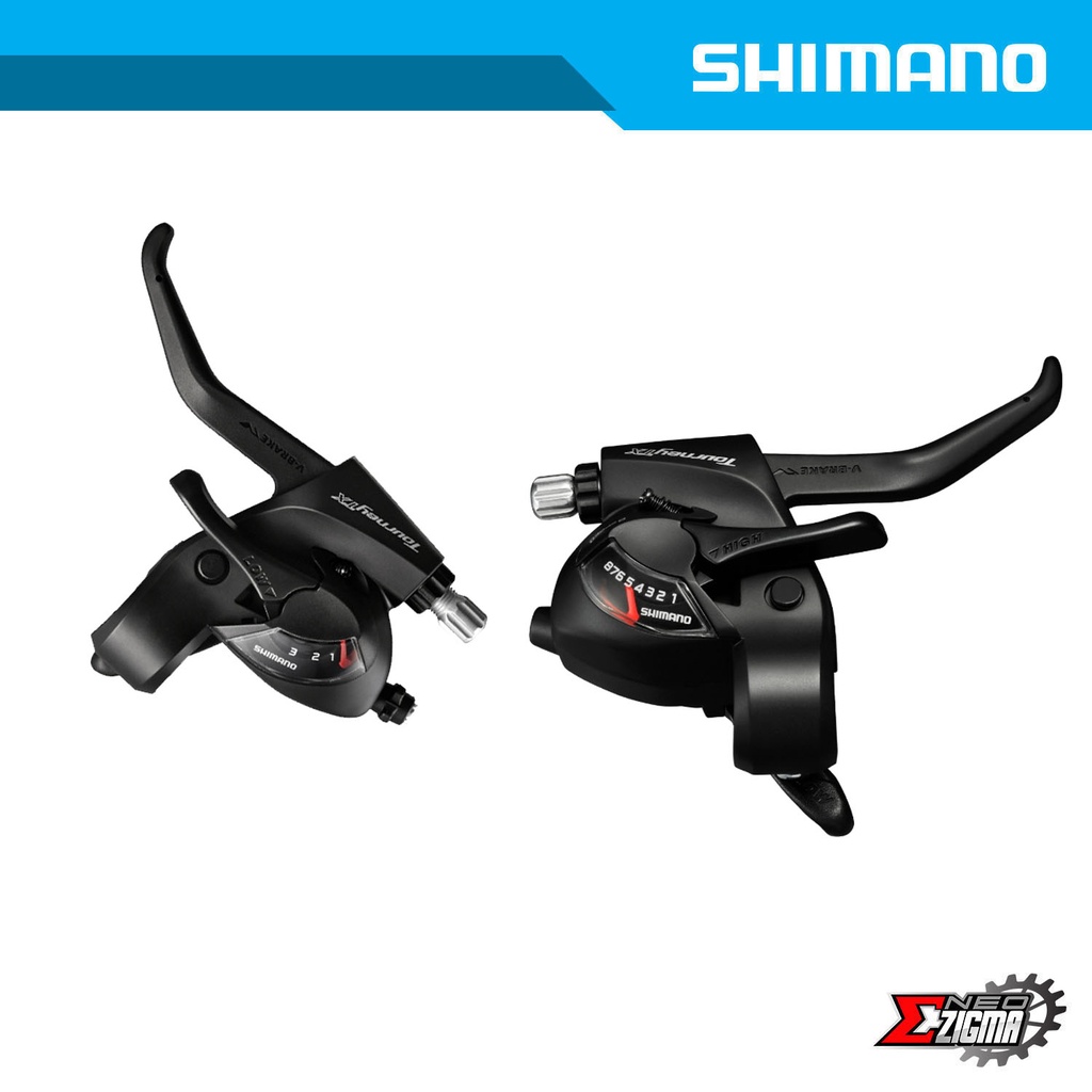 Shifter Lever MTB SHIMANO Tourney ST-TX800 3x8-Spd Front/Rear Ind. Pack ESTTX800P8AL