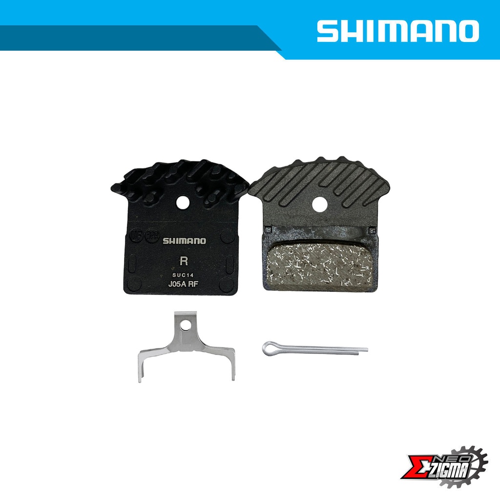 Brake Pad MTB SHIMANO Others J05A-RF Resin w/ Fin For M6100/7100/8100 Semi-bulk Pack (25pairs/pack) Y2R298021