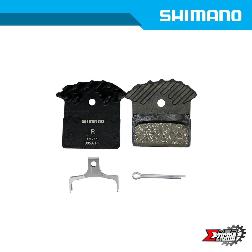 Disc Brake Pad MTB SHIMANO Others J05A-RF Y2R298021 Resin w/ Fin For M6100/7100/8100 Semi-bulk Pack (25pairs/pack)