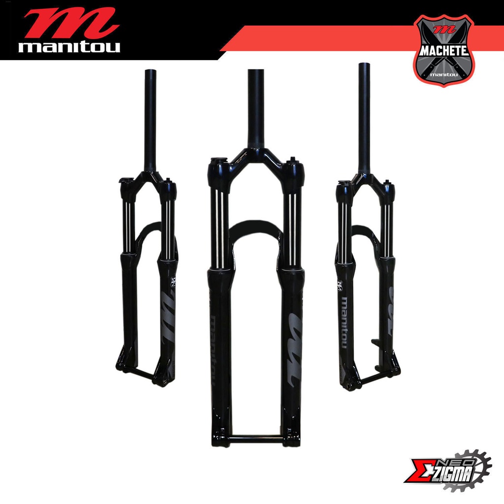 Fork Suspension 27.5" MANITOU Machete Comp 15mm*100mm*100mm Travel Black