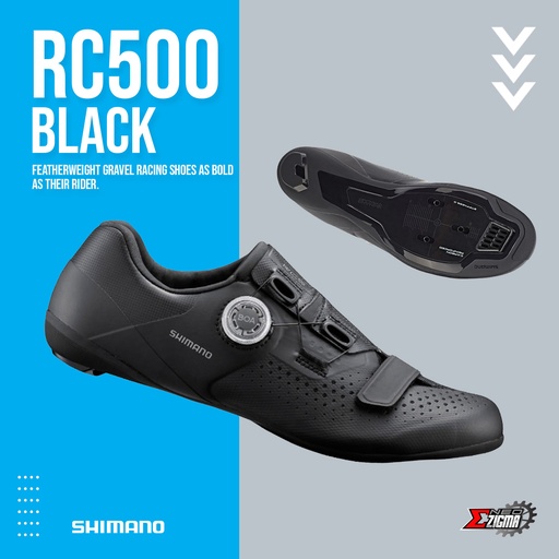 [SHSR15443] Shoes Road SHIMANO On-road/Road Competition RC500 43" ESHRC500MCL01S43000 Black Men BOA